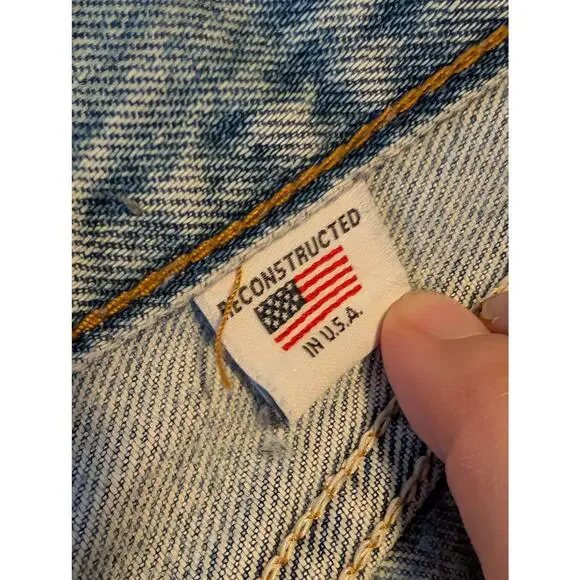 RE/DONE Levi's High Rise Ankle Crop (HRAC) Reconstructed Jeans - 25 - Picture 14 of 16